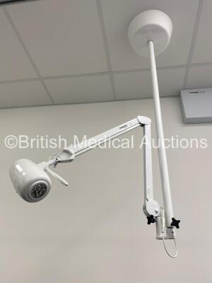 Daray Medical Ceiling Mounted Patient Examination Lamp with Battery Backup Unit (Like New Condition * Stock Photo *)