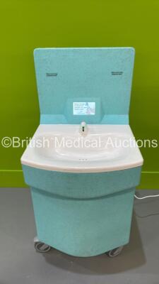 Teal Mediwash Mobile Sink (Powers Up)