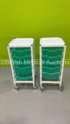 2 x Mobile Crash Trolleys with Draws (In Excellent Condition) 