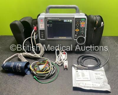 Medtronic Physio-Control Lifepak 15 Version 1 12-Lead Monitor / Defibrillator *Mfd - 2010* Ref - 99577-000025, P/N - V15-2-000030, Software Version - 3207410-007 Including Pacer, CO2, SpO2, NIBP, ECG and Printer Options with 1 x ECG Lead, 1 x SpO2 Lead, 1