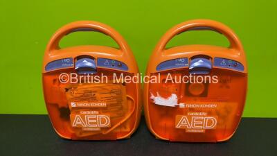 2 x Nihon Kohden Cardiolife AED Acti Biphasic Defibrillators (Untested Due to No Batteries)