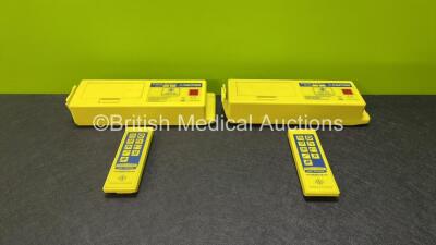 2 x Cardiac Science AED Trainer Batteries and 2 x AED Trainer Remotes