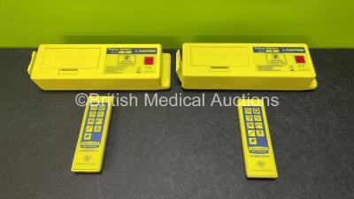 2 x Cardiac Science AED Trainer Batteries and 2 x AED Trainer Remotes - 2