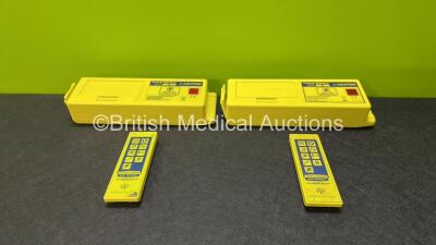 2 x Cardiac Science AED Trainer Batteries and 2 x AED Trainer Remotes (1 x Damage to Casing - See Photos)