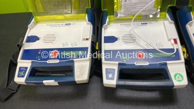 Job Lot Including 3 x Cardiac Science Powerheart AED G3 Automated External Defibrillators in Carry Bags and 1 x Cardiac Science First SAVE AED G3 Automated External Defibrillators in Carry Bag with 4 x Batteries and 2 x Electrode Packs *Expired* (All Powe - 6