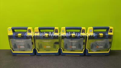 4 x Cardiac Science Powerheart AED G3 Automated External Defibrillators with 4 x Batteries (All Power Up)