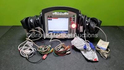 GS Corpuls3 Slim Defibrillator Ref : 04301 (Powers Up) with Corpuls Patient Box Ref : 04200 (Powers Up) with Pacer, Oximetry, ECG-D, ECG-M, CO2, CPR, NIBP and Printer Options, 4 and 6 Lead ECG Leads, SPO2 Finger Sensor, Hose, Paddle Lead, CO2 Cable, 3 x B