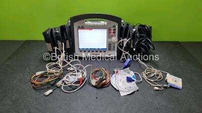 GS Corpuls3 Slim Defibrillator Ref : 04301 (Powers Up) with Corpuls Patient Box Ref : 04200 (Powers Up) with Pacer, Oximetry, ECG-D, ECG-M, CO2, CPR, NIBP and Printer Options, 4 and 6 Lead ECG Leads, SPO2 Finger Sensor, Hose, Paddle Lead, CO2 Cable, 3 x B