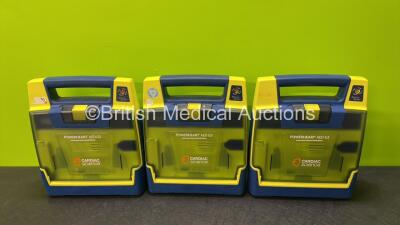 3 x Cardiac Science Powerheart AED G3 Automated External Defibrillators (Untested Due to No Batteries)