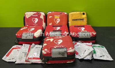 Job Lot Including 7 x Defibrillator Carry Cases and 5 x Philips Electrode Packs *All Expired*