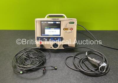 Medtronic Physio Control Lifepak 20e Defibrillator / Monitor (Powers Up) Including ECG and Printer Options with 3 Lead ECG Lead and 1 x Paddle Lead