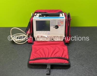 Zoll M Series Biphasic 200 Joules Max Defibrillator (Untested Due to No Battery) Including ECG, Printer and SpO2 Options with 1 x Paddle Lead in Carry Case