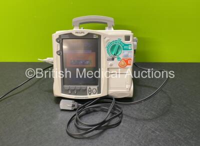 Philips Heartstart MRx Defibrillator (Powers Up) Including Pacer and ECG Options with 1 x Philips M3538A Battery, 1 x Philips M3539A Module, 1 x ECG Lead and 1 x Paddle Lead