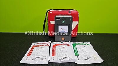 Philips Heartstart FR3 Defibrillator Software Version PR2.1.407 (PowerS Up) In Carry Case with 1 x Battery *Install Before - 2022* with 3 x Electrode Packs *All Expired* *SN C11K-00579*