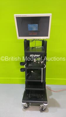 Stryker Stack Trolley with Stryker Vision Elect HDTV Surgical Viewing Monitor (Powers Up) *VEH260C0185*