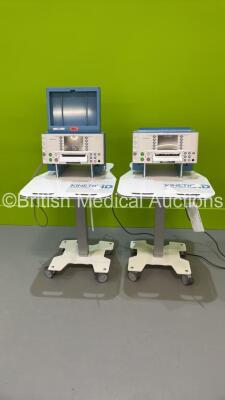 2 x Huntleigh Sonicaid FM800 Encore Fetal Monitors with 2 x US Transducers and 2 x Toco Transducers (Both Power Up)