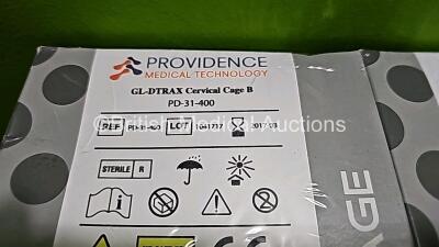 Job Lot Including 4 x Providence Medical Technology GL-DTRAX Cervical Cage B Ref PD-31-400 *Expired*, 1 x Providence Medical Technology GL-DTRAX Cervical Cage-T System Ref DX-10-500 *Expired*, 2 x Providence Medical Technology GL-DTRAX Cervical Cage-SE S - 3