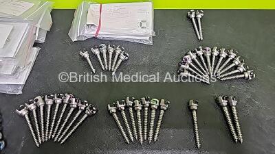 Various X-Spine Surgical Screws Including 6.5-50mm, 6.5-35mm, 5.5-55mm, 5.5-40mm, 7.5-50mm, 6.5-55mm, 7.5-55mm, 6.5-40mm, 7.5-45mm, 7.5-40mm and 7.5-35mm - 4