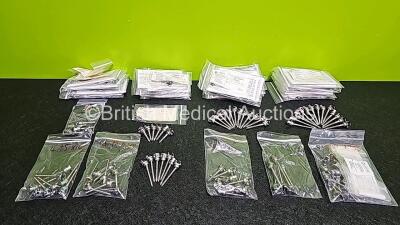 Various X-Spine Surgical Screws Including 5.5-30mm, 4.75-50mm, 4.75-35mm, 4.75-55mm, 4.75-30mm, 5.5-35mm, 5.5-50mm, 4.75-40mm, 4.75-45mm and 5.5-45mm