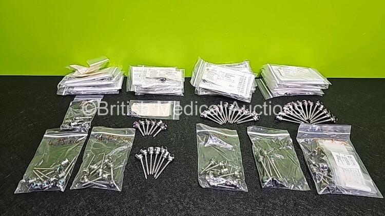 Various X-Spine Surgical Screws Including 5.5-30mm, 4.75-50mm, 4.75-35mm, 4.75-55mm, 4.75-30mm, 5.5-35mm, 5.5-50mm, 4.75-40mm, 4.75-45mm and 5.5-45mm