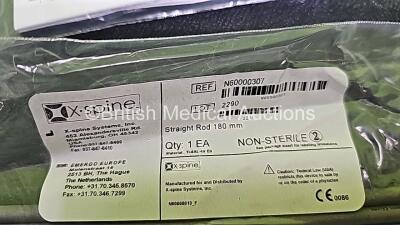 Mixed Lot Including 2 x Kyphoplasty Balloon Catheter, 3 x IN OSS Injectable Bone Substitute, 2 x Graspers and Various X-Spine Straight and Bent Rods - 10