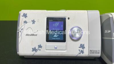 3 x ResMed Airsense 10 Autoset For Her CPAP Units (All Up with Stock Power Supply, 1 x Missing Humidifier Chamber, 2 x Missing Rear Labels - See Photos) - 5