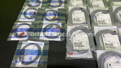 Job Lot Including 18 x Edwards Lifesciences PX1800 Patient Monitoring Cables and 7 x FMT FMT400/AEC-GE Temperature Probe Adapter Cables *All Unused* - 3