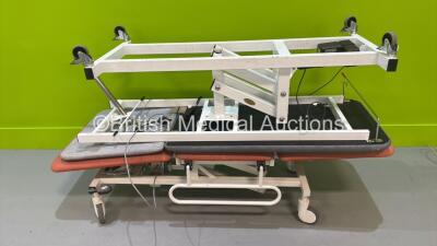 2 x Electric Patient Examination Couch with Controllers (1 x Powers Up, 1 x No Power)