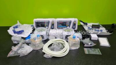 Aeonmed Shangrila 510s Transport Ventilator *Mfd - 2020* (Powers Up - Like New In Box, 2 Pin Power Supply) with 2 x Inspired Medical VHB10A Humidifiers (Both Power Up, 2 Pin Power Supply) 2 x VHC-25 Humidifier Chambers and Accessories (1 x Set of Accesso