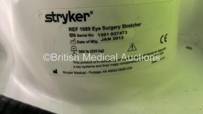 Stryker REF 1089 Eye Surgery Stretcher with 2 x Mattresses (Hydraulics Tested Working) - 2