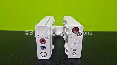 1 x Philips M3015A Opt C06 CO2 Microstream Gas Module with Press, Temp and CO2 Options *Mfd 2015* and 1 x Philips M3001A Opt AO1 Module Including ECG, SpO2 and NBP Options *Mfd 2007* *SN DE512B6050 / DE45590677*