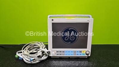 GE Carescape B40 Patient Monitor Including IBP1/IBP2, T1/T2, ECG, SpO2 and NIBP Options and Patient Monitoring Leads/Cables *Mfd 2013* (Powers Up) *SN SG213061812WA* *W*