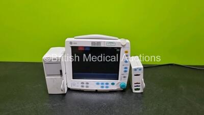 GE B30 Patient Monitor (Powers Up with Slight Cracks In Casing - See Photo) with 1 x GE E-PSM-00 Module Including ECG. SpO2, NIBP, T1 and T2 Options and 1 x N-FREC-00 Printer Module *SN 6381422 / SF312175416WA / 6848145*