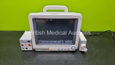 Mindray BeneView T5 Patient Monitor (Powers Up) with Mindray MPM Platinum MPM-1 Module Including ECG, SpO2, NIBP, IBP1, T1, T2, and IBP2 Options and 1 x CO2 Module with Water Trap *SN KLC89010003 / DUD5B293576 / CMA0A114049*