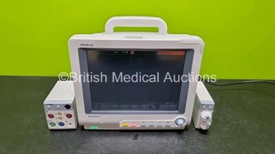 Mindray BeneView T5 Patient Monitor (Powers Up) with Mindray MPM Platinum MPM-1 Module Including ECG, SpO2, NIBP, IBP1, T1, T2, and IBP2 Options and 1 x CO2 Module with Water Trap *SN KLC13063982 / DUD59292303 / CM0A114087*