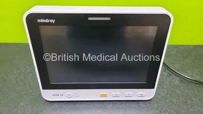 Mindray ePM 10 Patient Monitor *Mfd 2021* (Powers Up with Blank Screen) with ECG, SPO2, NIBP, T1 and T2 Options *SN - 2