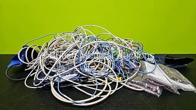 Job Lot Including Various Patient Monitoring Leads/Cables and Cuffs *SN NA*