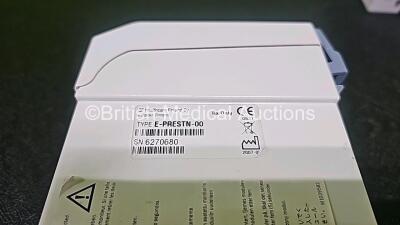 GE Datex Ohmeda F-CM1-04 Anaesthesia Monitor (Powers Up) with 1 x E-PRESTN-00 Module with ECG, SpO2, NIBP, T1, T2, P1 and P2 Options and 1 x GE Type E-CAi0-00 with D-Fend Water Trap *SN 6270680 / 6280358 / 6280540* - 10