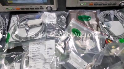 2 x EDAN iM50 Touch Screen Patient Monitors (Like New In Box) Including ECG, SpO2, NIBP, IBP1, IBP2, T1, T2 and CO2 Module Holder Options *Mfd 2020* with 2 x Batteries, 2 x BP Hoses, 2 x BP Cuff, 2 x IBP Pressure Transducers, 2 x SpO2 Sensors, 2 x CO2 Sam - 6