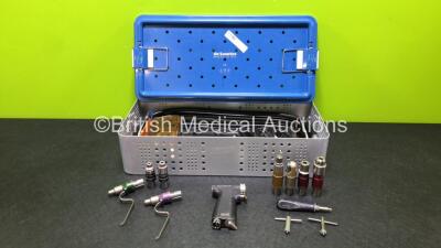 deSoutter MPZ-400 MultiDrive Handpiece with Hose, 8 x deSoutter Attachments, 2 x Chuck Keys and 1 x Blade Wrench in Tray