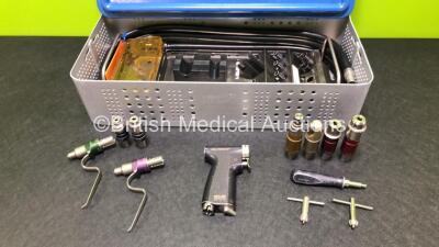 deSoutter MPZ-400 MultiDrive Handpiece with Hose, 8 x deSoutter Attachments, 2 x Chuck Keys and 1 x Blade Wrench in Tray - 2