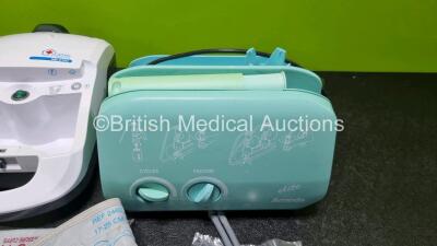 Mixed Lot Including 1 x 3M TR-302E+ Powered Air Turbo Unit, 1 x Ameda Elite Breast Pump. 1 x Family Medical NB201C Nebulizer, 4 x BP Cuffs and IntelliVue Information Centre Instructions - 2