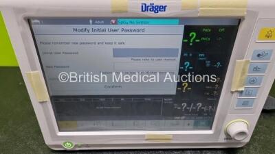 Drager Vista 120S Patient Monitor Including ECG, SPO2, IBP1, IBP2, IBP3, T1, T2, NIBP,CO2 and C.O Options *Mfd -2020* (Powers Up Like New In Box) with Stand *28364* - 2