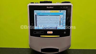 ResMed Astral 100 Touchscreen Ventilator *Software Version SX544-0602* Total Machine Hours 10134 Ref 27061 (Powers Up - No Power Supply) *SN 22152030666* - 5