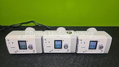 3 x ResMed Airsense 10 Autoset For Her CPAP Units with 3 x Power Supplies (All Power Up and 1 x Faulty Power Supply) *SN 22201100517 / 22181879513 / 22191575989* - 2