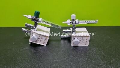 2 x Inspiration Healthcare Low Flow Air-Oxygen Blenders with Flowmeters (w)