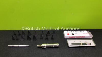 Mixed Lot Including 1 x Laser Pointer, 1 x ReddyLite Portable Light Source, 1 x KaVo 202 A Handpiece and 16 x Cones