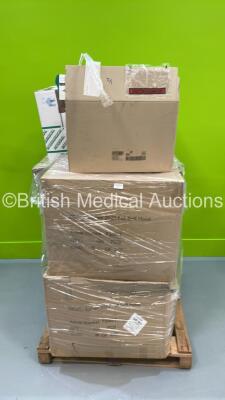 Pallet of Mixed Consumables Including Easiair 2020 Full Soft Hoods, Flexiflo Flexitainer and Exofin Fusion Skin Closure Systems (Out of Date)