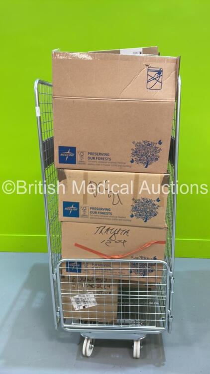 Cage of Mixed Consumables Including Synthes Plates / Screws, Arthrex Gemini SR8 Cannula Systems and Ortho Solutions K-Wire Double Trocars (Cage Not Included - Out of Date)