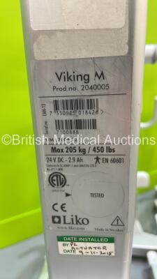 6 x Liko Viking M Electric Patient Hoists with Batteries and Controllers (3 x Power Up) *S/N 7506208 / 7100888 / 1700887 / 7103270 / 7502210 / 710498* - 5